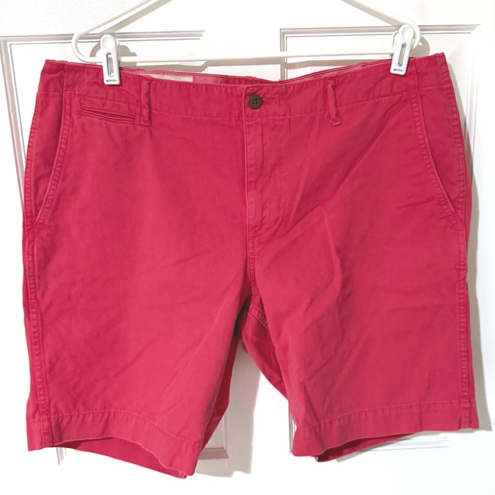 Denim & Supply Ralph Lauren Mens Chino Shorts 38 Coral Red Cotton Twill 9 Inseam